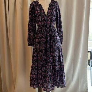 Like new Zirena Annieka silk/cotton midi dress size Small